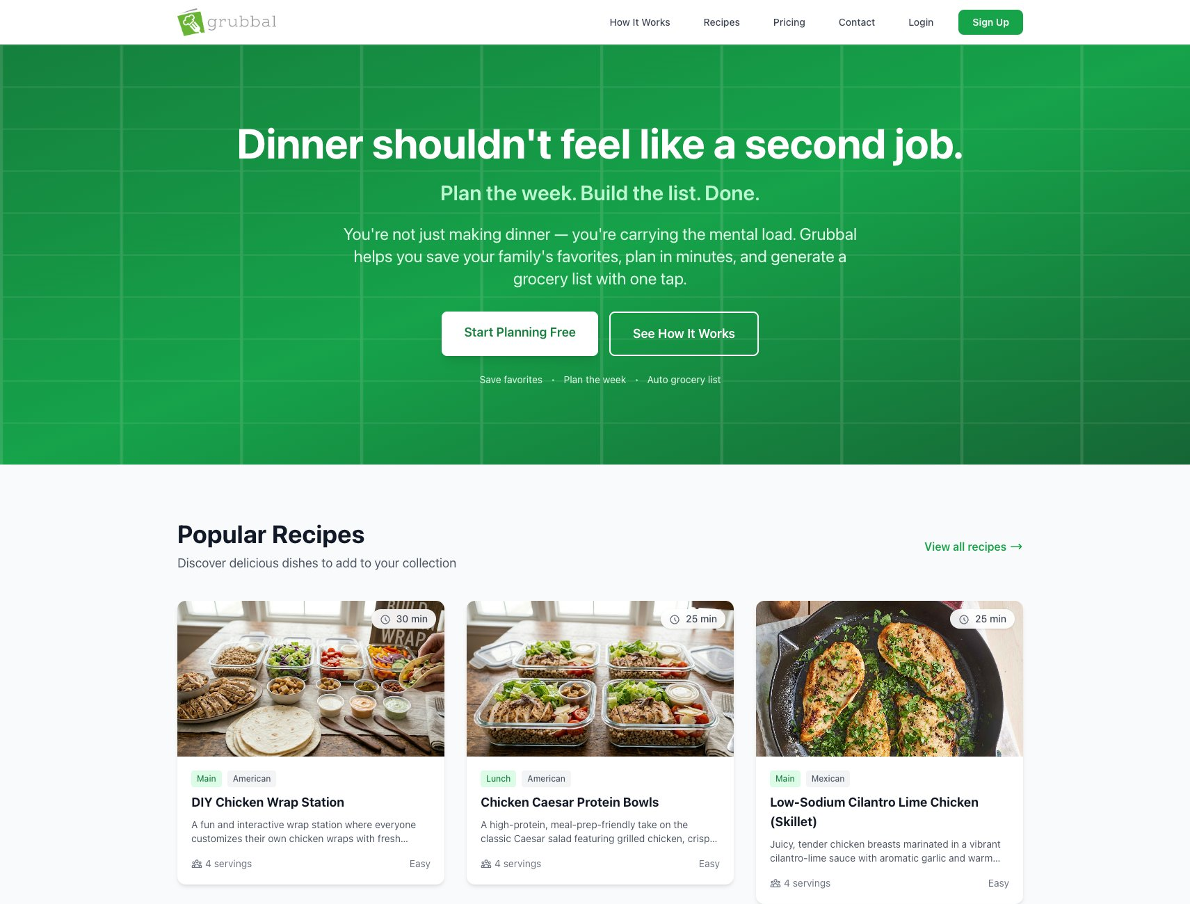 Grubbal website screenshot