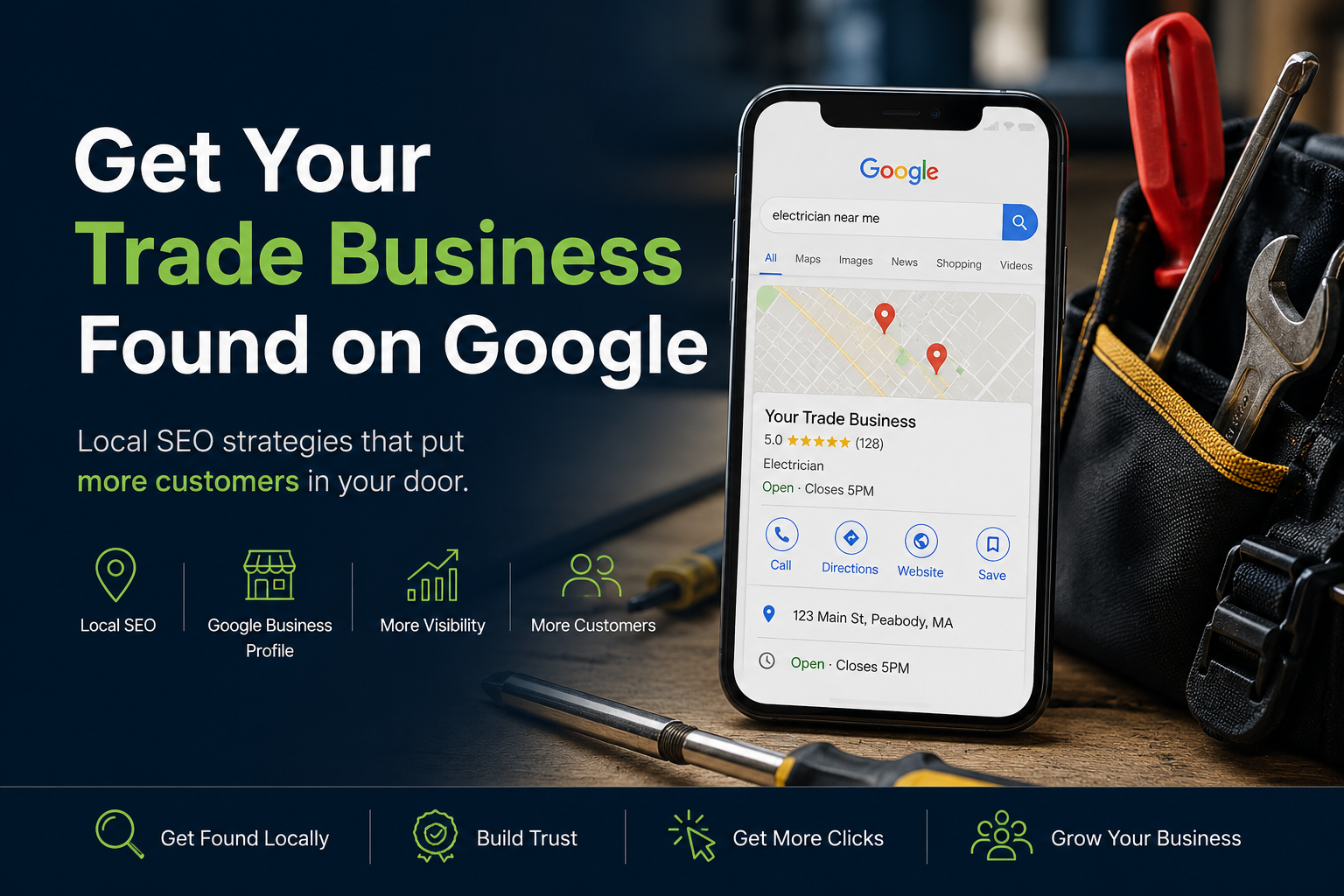 Google Maps local results for a North Shore MA trade business — how to get found on Google.
