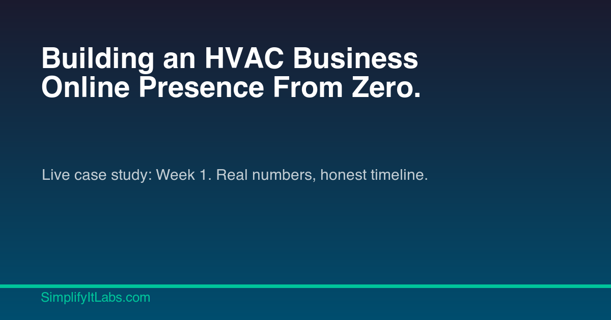 The Air Department HVAC Derry NH online presence case study week 1