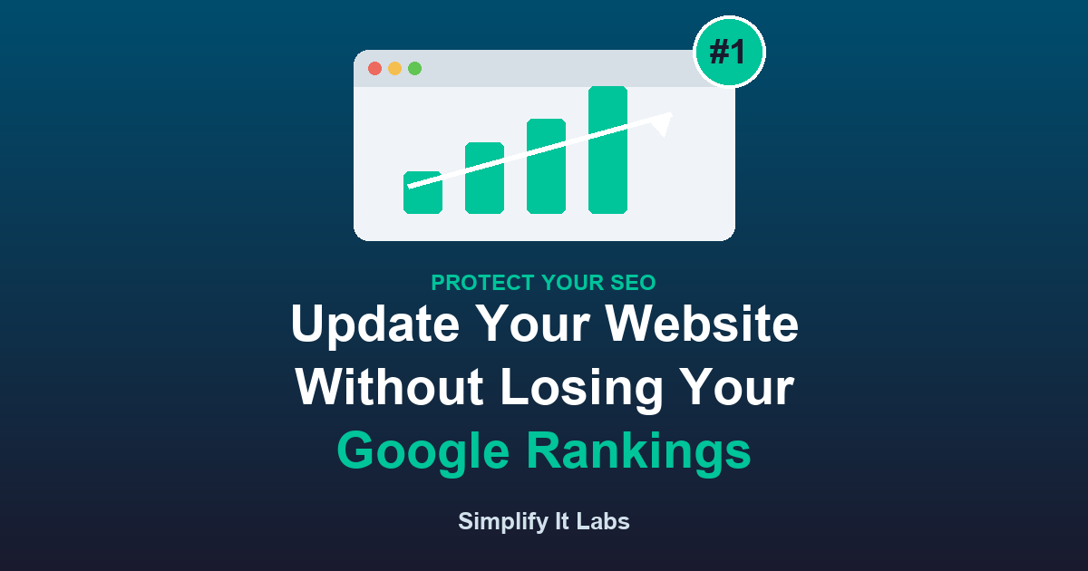 Illustration of a website keeping its Google rankings after an update